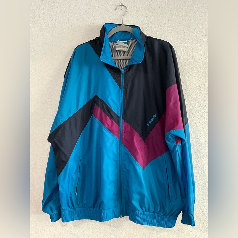 Adidas Originals Vintage Style Windbreaker Embroidered Size L